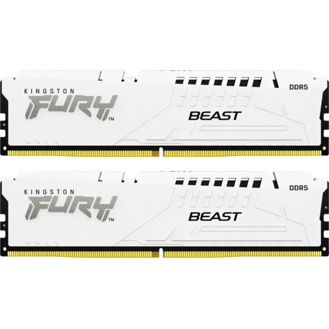 Оперативная память DDR5 64 Gb 5600 MHz Kingston FURY Beast AMD White (KF556C36BWEK2-64) купить! 