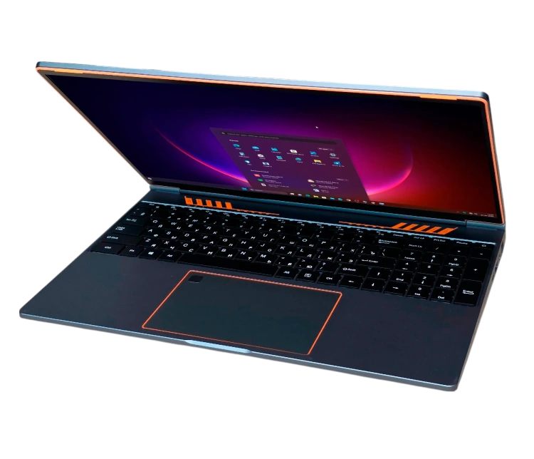 Ноутбук для работы и учебы HY160 (Intel N95/16"/1920x1200/16Gb/512GB SSD/Win 11 Pro) Grey with orange inserts - фото