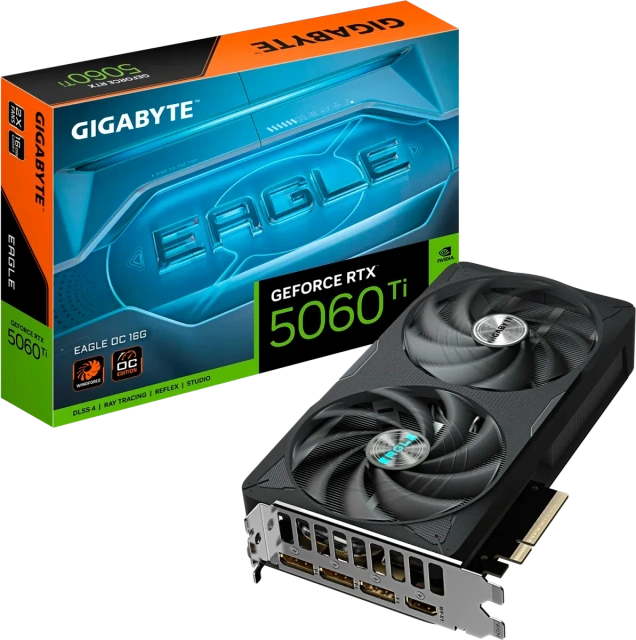 Видеокарта Gigabyte RTX 5060 Ti EAGLE OC 16 GB (GV-N506TEAGLE OC-16GD), Retail купить! 