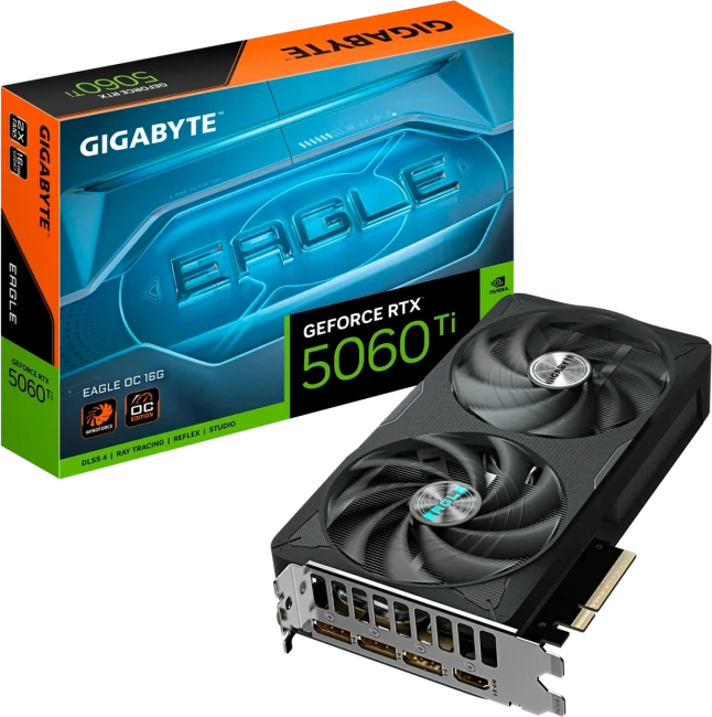 Видеокарта Gigabyte RTX 5060 Ti EAGLE OC 16 GB (GV-N506TEAGLE OC-16GD), Retail купить! 