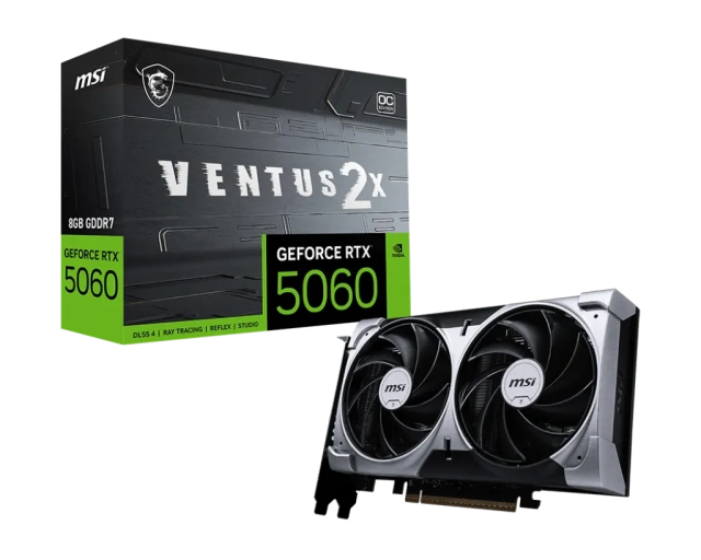Видеокарта MSI GeForce RTX 5060 8G VENTUS 2X OC (G5060-8V2C), Retail купить! 