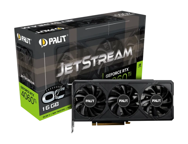 Видеокарта Palit GeForce RTX 4060 TI 16GB JETSTREAM OC (NE6406TU19T1-1061J), Retail купить! 