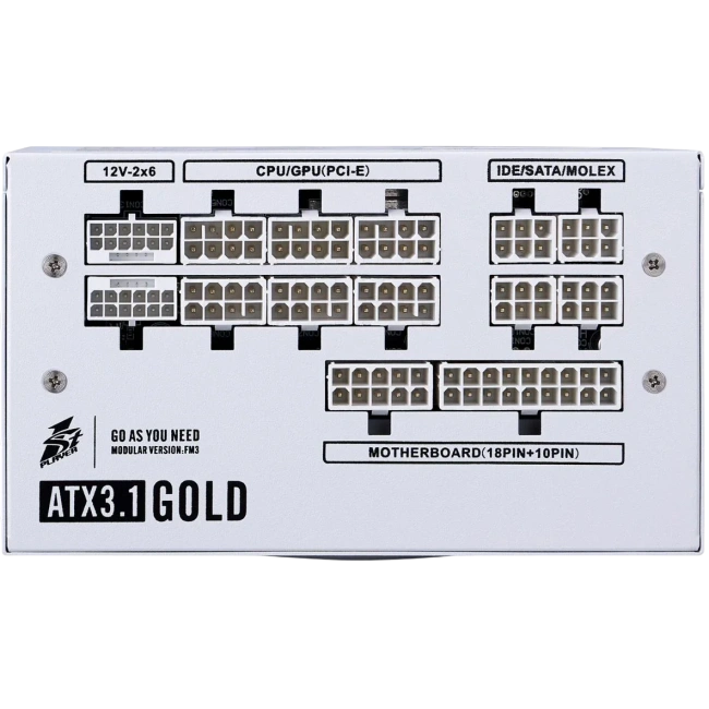 Блок питания 1STPLAYER 1200W NGDP GOLD White (HA-1200BA4-WH) 16 Pin (PCIe 5.1 Connector Cable Details) купить! 