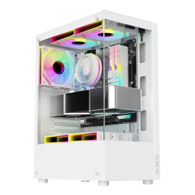 Компьютерный корпус ALSEYE Spider-W (5 fans ARGB) TG White купить! 