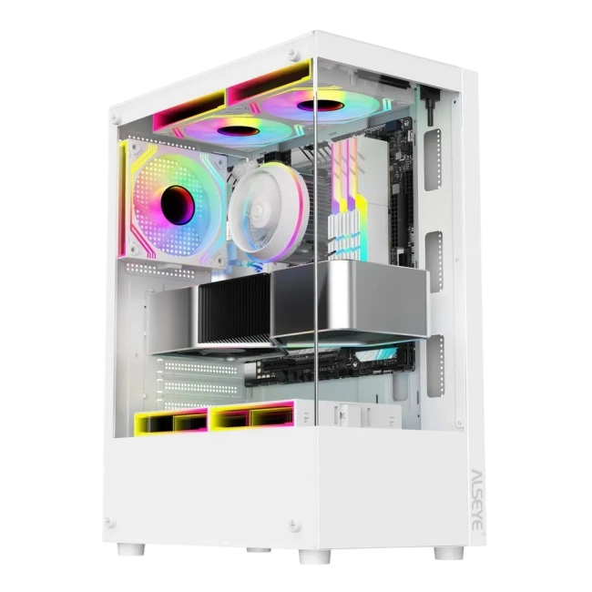 Компьютерный корпус ALSEYE Spider-W (5 fans ARGB) TG White купить! 