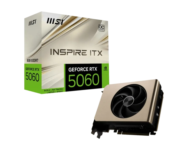Видеокарта MSI GeForce RTX 5060 8G INSPIRE ITX OC (G5060-8IIC), Retail купить! 