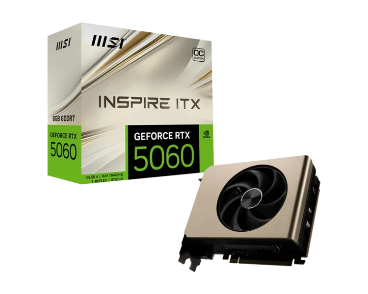 Видеокарта MSI GeForce RTX 5060 8G INSPIRE ITX OC (G5060-8IIC), Retail купить! 