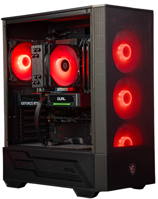 Игровой компьютер 991693 (Core i5-14400 2.5 ГГц/AMD B650/32 ГБ 6.0 ГГц/1024 SSD/RTX 5060 Ti 8 ГБ/Wi-Fi/650W/MSI MAG FORGE 111R ARGB TG Черный) - купить по выгодной цене!