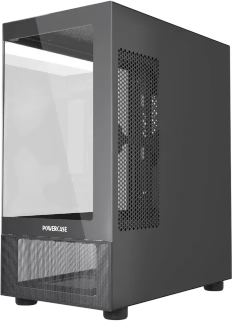 Компьютерный корпус Powercase Vision Micro M2 TG Black (CVMBM2-L0) купить! 
