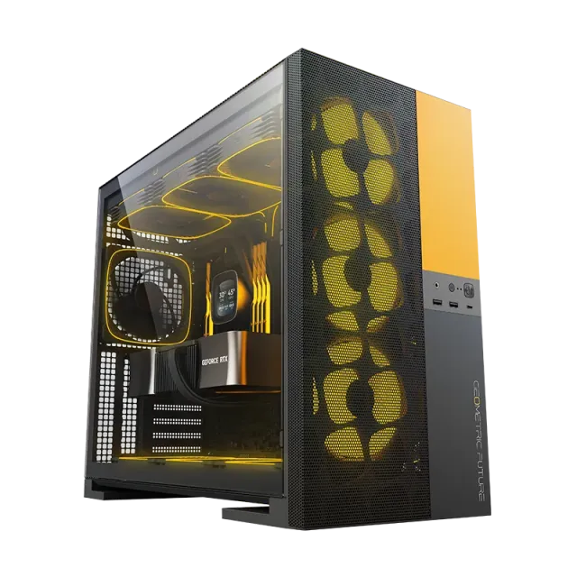 Компьютерный корпус Geometric Future Model 5 ARGB Vent Black Yellow with fans (1AM5VTBY01100) купить! 