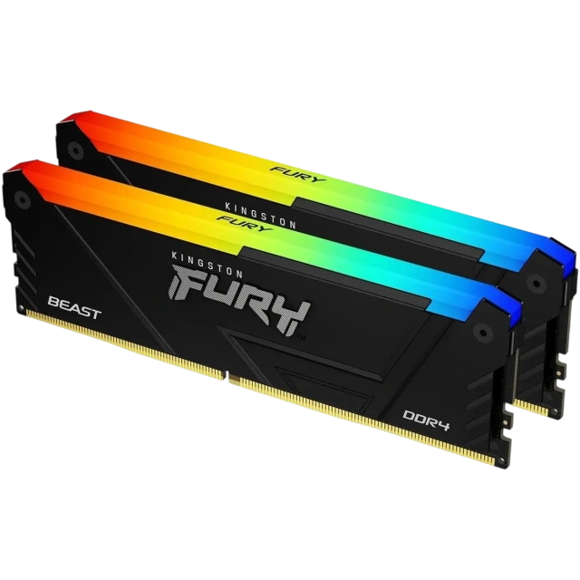 Оперативная память 64 Gb 3200 MHz Kingston FURY Beast RGB Black (KF432C16BB2AK2/64) купить! 