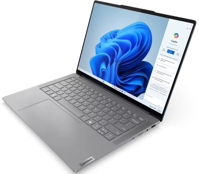 Ноутбук Lenovo Yoga Pro 7 14AHP9 (Ryzen 7 8845HS/14" 2.5K/16Gb/1 Тб SSD/RTX 3050/Win 11 Pro) 83E30001US, Серый - фото