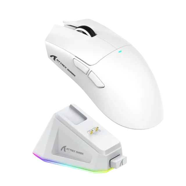 Мышь беспроводная Attack Shark X11 радиоканал/bluetooth/White