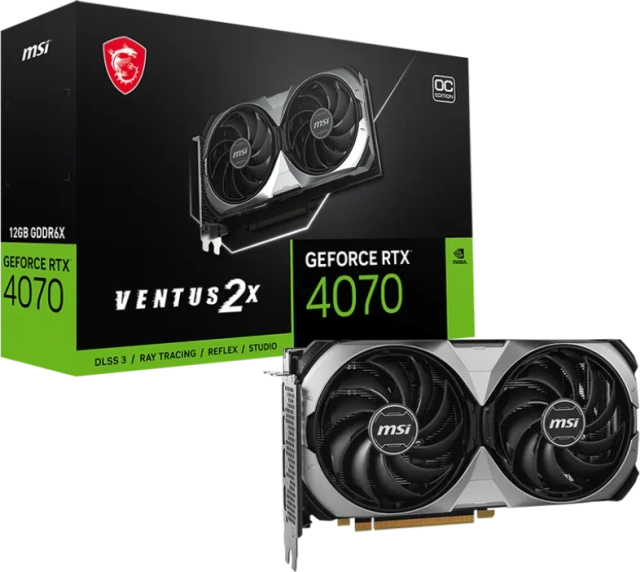 Видеокарта MSI GeForce RTX 4070 VENTUS 2X E OC (RTX 4070 VENTUS 2X E 12G OC), Retail купить! 