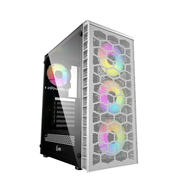 Компьютерный корпус Powercase Mistral MESH Z4С TG LED White CMIZ4CW-L4 купить! 