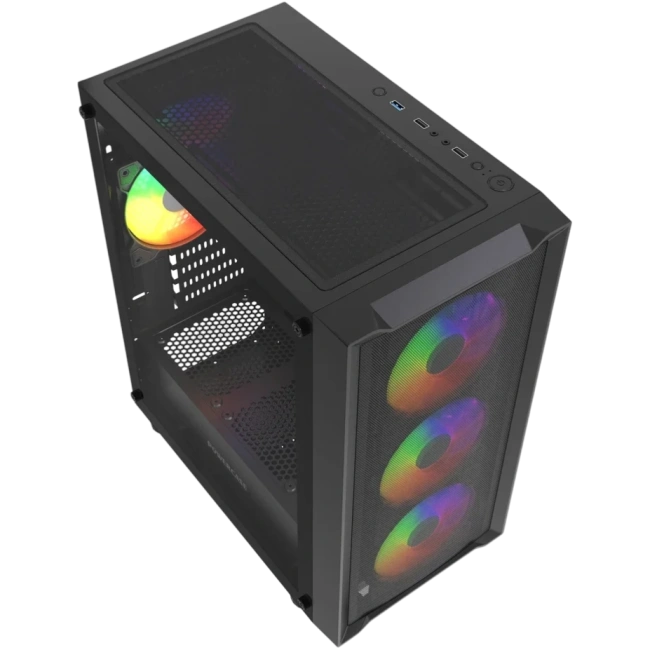 Компьютерный корпус Powercase Mistral Micro EM19 TG ARGB Black (CMMEM19B-A4) купить! 
