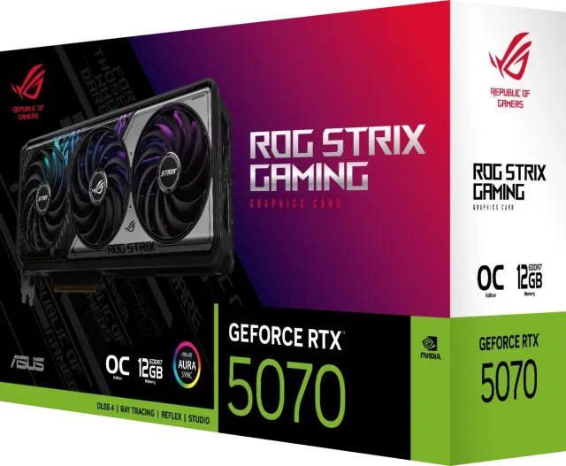 Видеокарта ASUS GeForce RTX 5070 OC 12Gb (ROG-STRIX-RTX5070-O12G-GAMING), Retail купить! 
