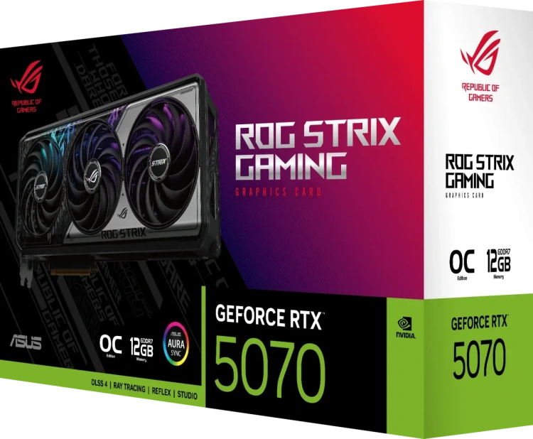 Видеокарта ASUS GeForce RTX 5070 OC 12Gb (ROG-STRIX-RTX5070-O12G-GAMING), Retail купить! 