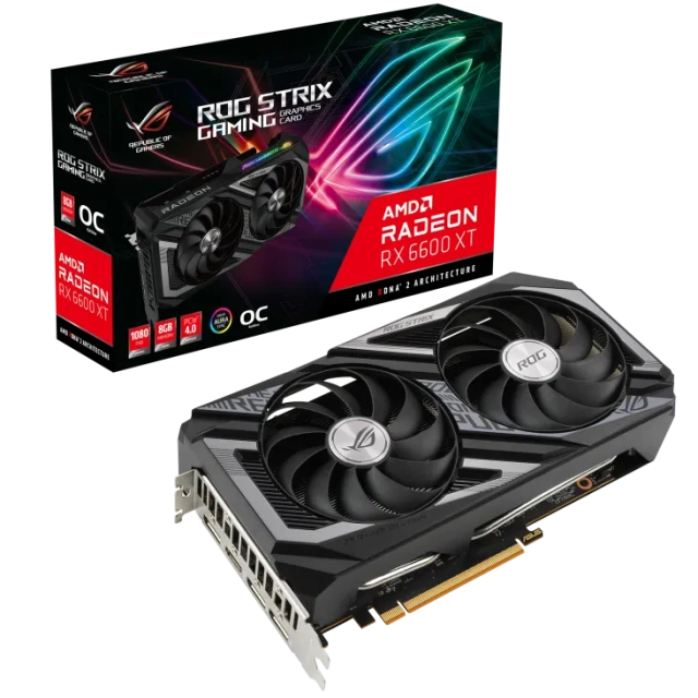 Видеокарта ASUS ROG Strix Radeon RX 6600 XT OC 8GB, ROG-STRIX-RX6600XT-O8G-GAMING, Retail купить! 