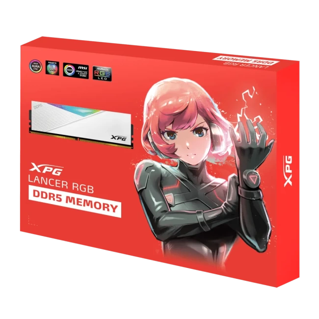 Оперативная память DDR5 32 ГБ 6000 МГц ADATA XPG LANCER RGB White (AX5U6000C3016G-DCLARWH) модулей 2 шт. купить! 