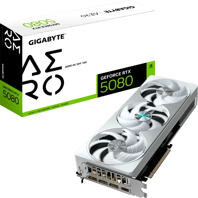 Видеокарта Gigabyte GeForce RTX 5080 AERO OC SFF 16Gb (GV-N5080AERO OC-16GD), Retail купить! 