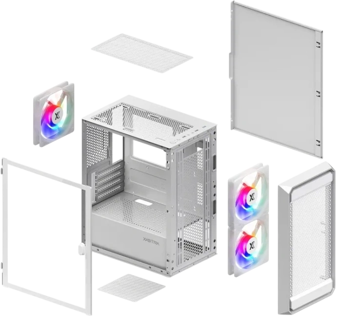Компьютерный корпус XASTRA A303M TG 3FRGB White (A303M-2FC14F-1FC12F-D-WH) купить! 
