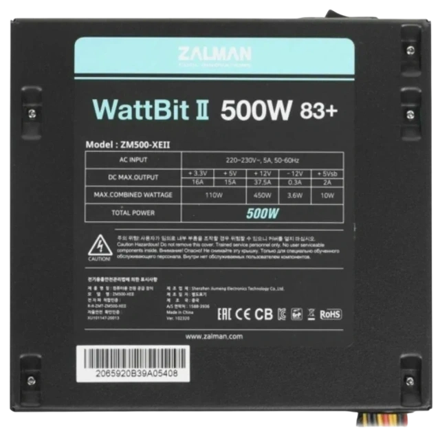 Блок питания 500W Zalman ZM500-XEII Wattbit II купить! 