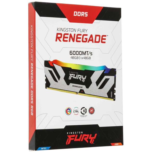 Оперативная память 48 Gb 6000 MHz Kingston FURY Renegade RGB Silver/Black (KF560C32RSA-48) купить! 