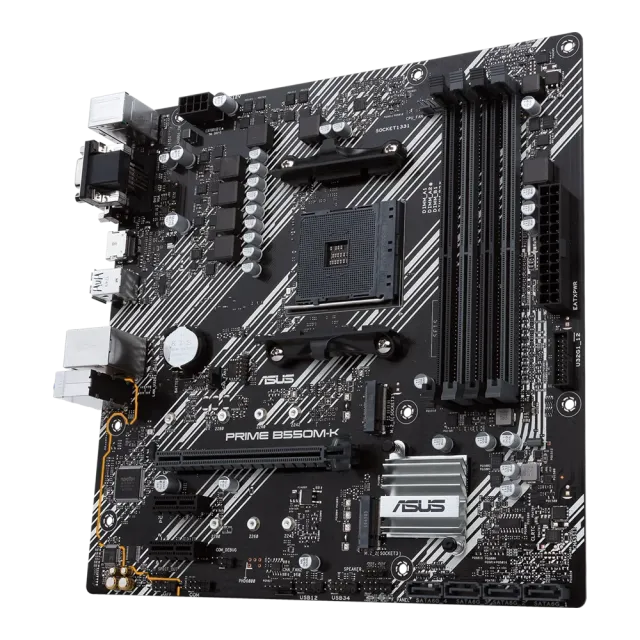Материнская плата ASUS PRIME B550M-K (AM4/AMD B550/4xDDR4/mATX) купить! 
