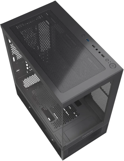 Компьютерный корпус Powercase Vision Micro M2 TG Black (CVMBM2-L0) купить! 