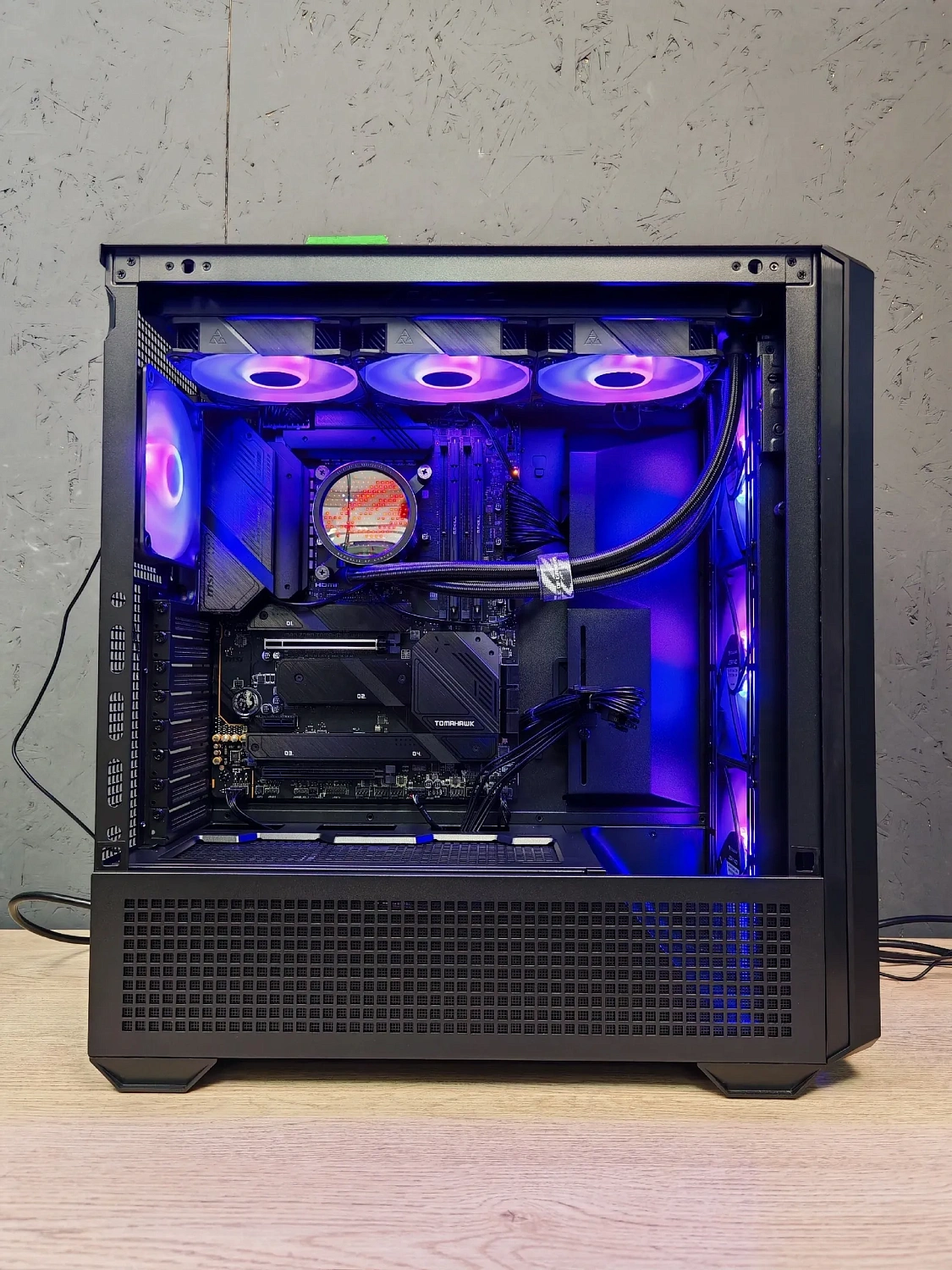 Игровой компьютер 989717 (Ryzen 7 9800X3D 4,7 ГГц/AMD B850/32 ГБ DDR5 6 ГГц/1024 ГБ SSD/RTX 4070 12 ГБ/Wi-Fi/1000W/Cougar AIRFACE PRO RGB Black)