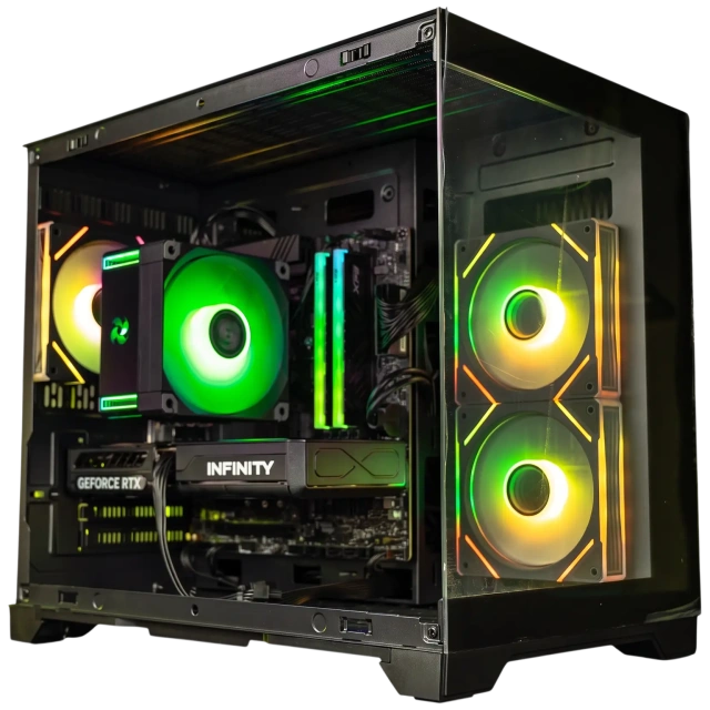 Игровой компьютер 995447 (Core i5-14400 2.5 ГГц/Intel B760/16 ГБ DDR4 3.2 ГГц/512 ГБSSD /RTX 5060 8 ГБ/Wi-Fi/650W/1STPLAYER MEGAVIEW MV6-TP ARGB Black) - купить по выгодной цене!