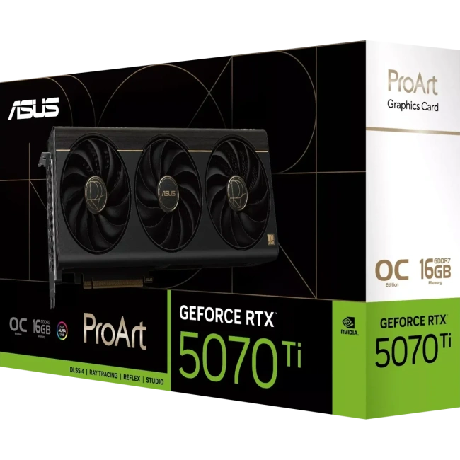 Видеокарта ASUS GeForce RTX 5070 Ti ProArt OC 16Gb (PROART-RTX5070TI-O16G), Retail купить! 