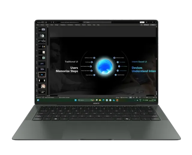 Ноутбук HONOR MagicBook Art 14 (Core Ultra 7 155H/14.6"/3K/OLED/Тоuch/32GB/1Tb SSD/Arc Graphics/Win 11 H) 5301AKRY, Green - фото