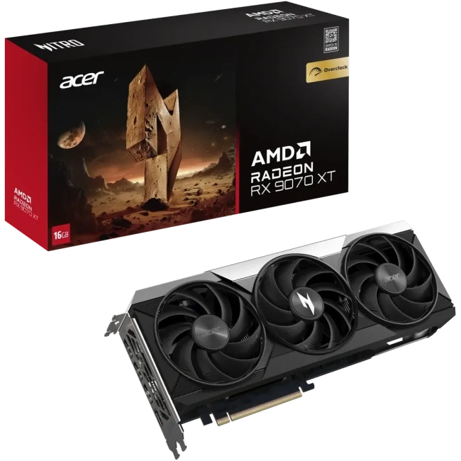 Видеокарта Acer AMD Radeon RX 9070 XT Nitro OC (DP.Z4DWW.P01) купить! 