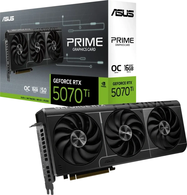 Видеокарта ASUS GeForce RTX 5070 Ti PRIME OC 16Gb (PRIME-RTX5070TI-O16G), Retail купить! 