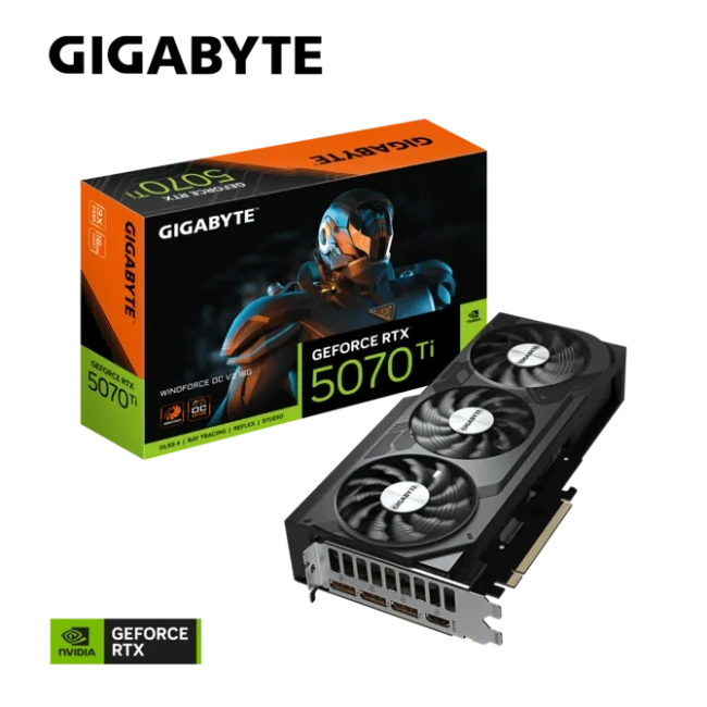 Видеокарта Gigabyte GeForce RTX 5070 Ti  WINDFORCE OC V2 16Gb (GV-N507TWF3OCV2-16GD) купить! 