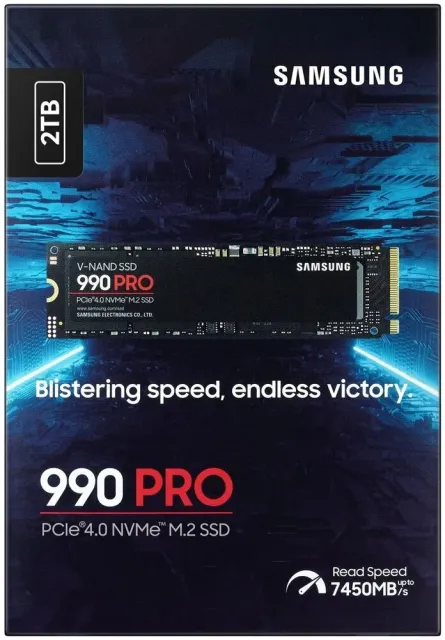 Твердотельный накопитель SSD 2 ТБ M.2 NVMe Samsung 2000 Gb 990 PRO MZ-V9P2T0BW купить! 