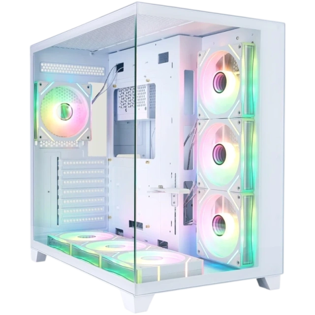 Компьютерный корпус 1STPLAYER MEGAVIEW MV8-TP ARGB White (MV8-TP-WH-6FC7R-W-1FC7-W-HUB2) купить! 