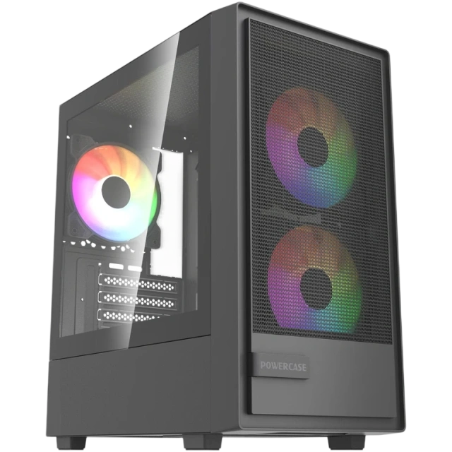 Компьютерный корпус Powercase Mistral SM02 TG FRGB Black (CMMSM02B-L3) купить! 