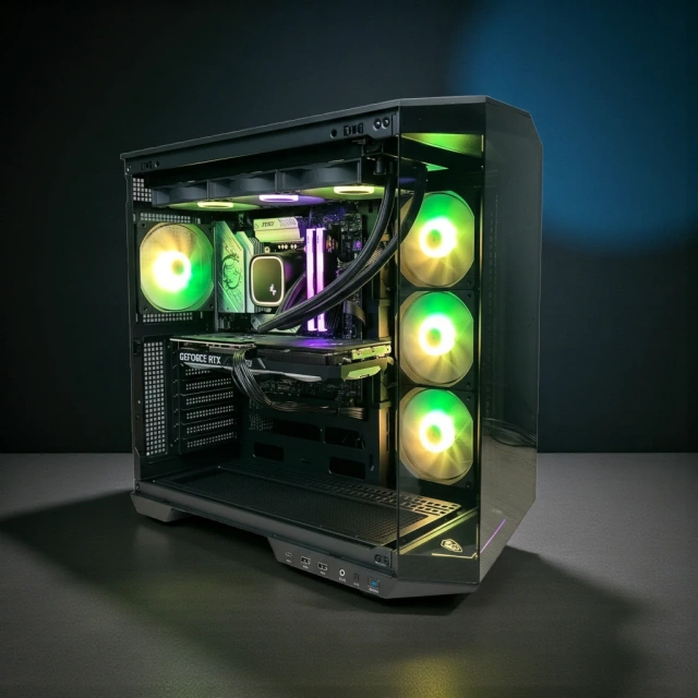 Игровой компьютер 990319 (Core Ultra 7 265KF 3,9 ГГц/Intel Z890/96 ГБ DDR5 6 ГГц/2048 ГБ/RTX 4070 12 ГБ/Wi-Fi/1000W/MSI MAG Pano 100R PZ Black) - купить по выгодной цене!