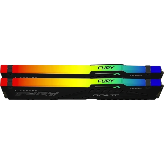 Оперативная память DDR5 32 Gb 6400 MHz Kingston FURY Beast RGB Black (KF564C32BBAK2-32) купить! 