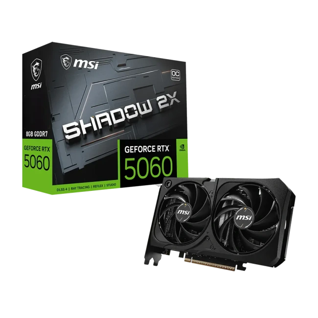 Видеокарта MSI GeForce RTX 5060 8G SHADOW 2X MAX OC (G5060-8S2CM), Retail купить! 