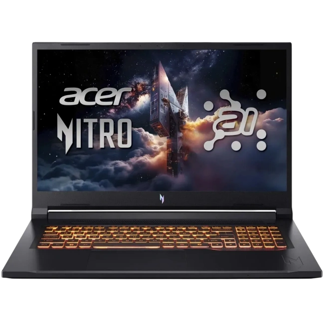 Ноутбук Acer Nitro V 17 AI ANV17-41-R6A6 (AMD Ryzen 7 260/17.3" 1920x1080/16Gb/1Tb SSD/NVIDIA GeForce RTX 5060 8Gb/noOS) Black - фото