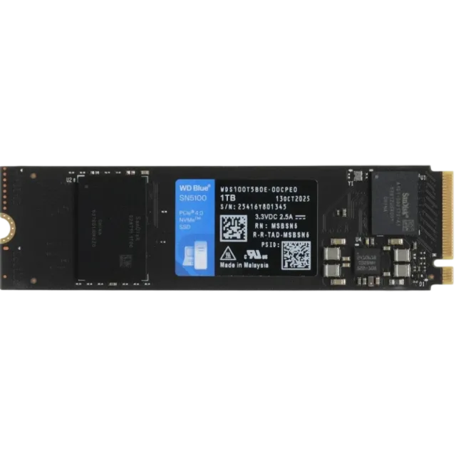 Твердотельный накопитель Western Digital 2000 Gb SN5100 Blue (WDBS4F0020BNC-WRSN) купить! 