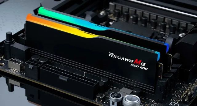 Оперативная память DDR5 32 Gb 6000 MHz G.Skill RIPJAWS M5 NEO RGB Black (F5-6000J3636F16GX2-RM5NRK) купить! 