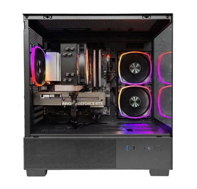 Игровой компьютер 992604 (Ryzen 5 7500F 3.7 ГГц/AMD B650/32 ГБ DDR5 6 ГГц/1024 ГБ SSD/RTX 5060 Ti 16 ГБ/Wi-Fi/650W/Powercase Vision Micro M3B TG ARGB Black) - купить по выгодной цене!