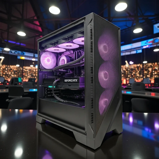 Игровой компьютер 990490 (Ryzen 9 5950X 3,4 ГГц/AMD B550/32 ГБ 3,2 ГГц/1024 ГБ SSD/RTX 5070 12 ГБ/Wi-Fi/750W/MSI MAG FORGE 320R AirFlow TG ARGB) - купить по выгодной цене!