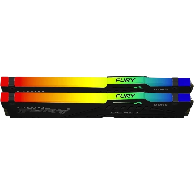 Оперативная память 32 Gb 6400 MHz Kingston FURY Beast RGB Black (KF564C32BBEAK2-32) купить! 