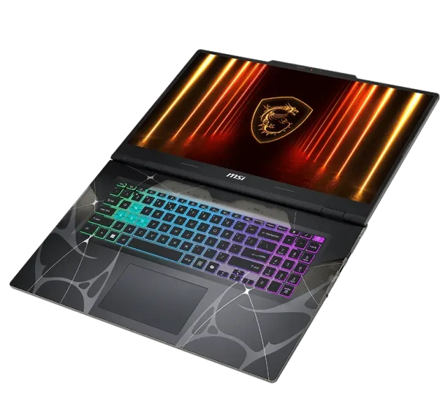 Ноутбук MSI Cyborg A17 AI B2HWFKG-040XRU (AMD Ryzen 7 260/17.3" 1920x1080 144Hz/16Gb/1Tb SSD/NVIDIA GeForce RTX 5060 8Gb/Wi-Fi 6E, Bluetooth 5.3/Win 11 Pro) Прозрачный Черный - фото